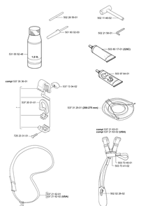 Accessories (B) Diagram and Parts List for 323L 2006-04 Husqvarna Trimmer