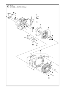 Part Location Diagram of 596606201 Husqvarna Starter Assy