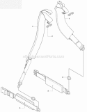 Harness Diagram and Parts List for 380BTS 2009-03 Husqvarna Leaf Blower / Vacuum