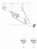 Starter Diagram and Parts List for 380BTS 2009-03 Husqvarna Leaf Blower / Vacuum