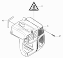 Cylinder Cover Diagram and Parts List for 380BTS 2009-03 Husqvarna Leaf Blower / Vacuum