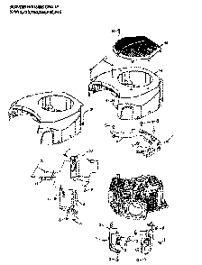 Blower housing Diagram and Parts List for LGT48DXL-96043026000  Husqvarna Lawn Tractor