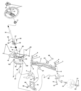 Steering Diagram and Parts List for TC242TX (96051019900)(2020-03) Husqvarna Lawn Tractor