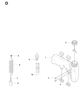 Fuel Tank Diagram and Parts List for 323HD60 20090400001-Current Husqvarna Hedge Trimmer