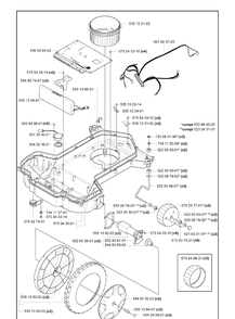 Drive Diagram and Parts List for 220AC 2010-01 Husqvarna Lawn Mower