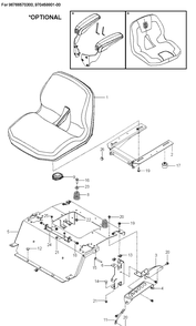 Part Location Diagram of 596992703 Husqvarna SEAT BRACKET WELDMENT