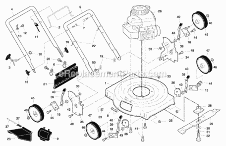 Page A Diagram and Parts List for 38508 2006 Husqvarna Lawn Mower