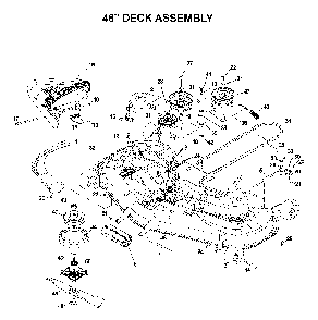 48/122cm Cutting Deck Diagram and Parts List for CZ4818BIA (968999276)(2004-09) Husqvarna Lawn Tractor