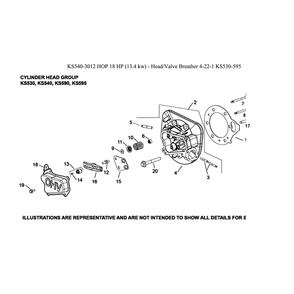 Part Location Diagram of 2507230-S Kohler Stud, Exhaust-Use 25 072 36-S