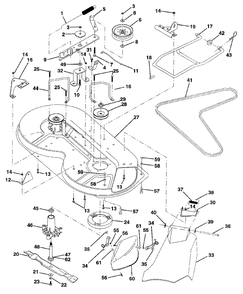 Mower Deck Diagram and Parts List for LR121 (954140001-A)(1997-12) Husqvarna Lawn Tractor