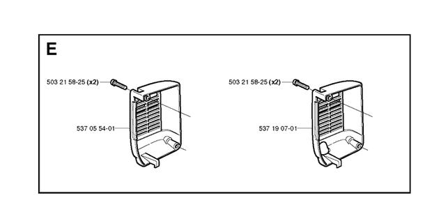 Muffler Cover Diagram and Parts List for 336 20051000001-20063600000 Husqvarna Chainsaw