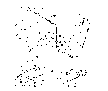 Mower Lift / Deck Lift Diagram and Parts List for CTH220TWIN (96061026400)(2010-01) Husqvarna Lawn Tractor