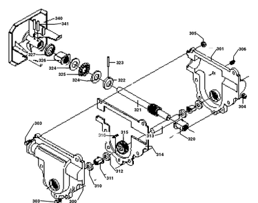 Gear Case Assembly Diagram and Parts List for ST624 1998-01 Husqvarna Snow Blower