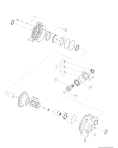 Front Differential (Input Components) Diagram and Parts List for HUV4421DXP 2006-11 Husqvarna Lawn Tractor