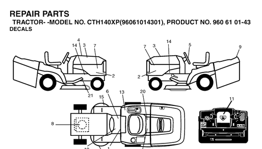 Part Location Diagram of 532169841 Husqvarna Decal
