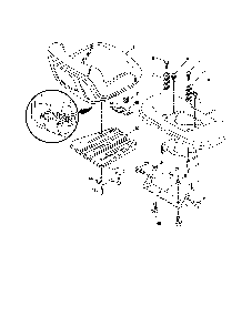 Seat Diagram and Parts List for 96043027600  Husqvarna Lawn Tractor