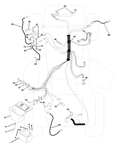 Part Location Diagram of 532158684 Husqvarna Harness Ign.