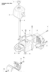 Cover Diagram and Parts List for 327HE4X-SERIES (966976501)(2009-04) Husqvarna Hedge Trimmer
