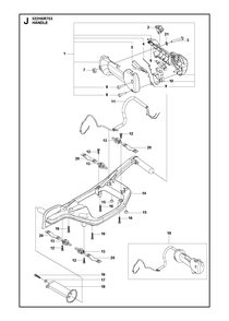 Gear Housing Diagram and Parts List for 522HSR75X  Husqvarna Hedge Trimmer