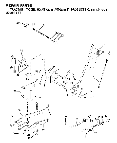 Mower Lift / Deck Lift Diagram and Parts List for YTH2046B (954567079)(2001-01) Husqvarna Lawn Tractor