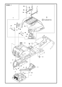 Cover Diagram and Parts List for R316TSXAWD 2022 Husqvarna Lawn Tractor