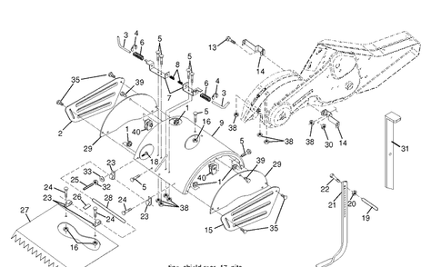 Tine Shield Diagram and Parts List for DRT900E (96093002304)(2016-09) Husqvarna Cultivator