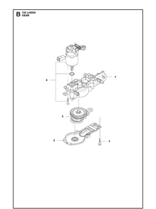 Bevel Gear Diagram and Parts List for 136LIHD50  Husqvarna Hedge Trimmer