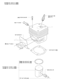 Part Location Diagram of 597868702 Husqvarna CYLINDER ASSEMBLY