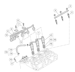 Nozzle Holdersand Glow Plugs Diagram and Parts List for HUV4421GXP 2009 Husqvarna Lawn Tractor