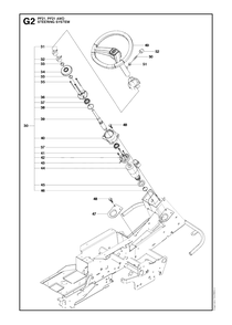 Steering Diagram and Parts List for PF21AWD (965192501)(2011-03) Husqvarna Lawn Tractor