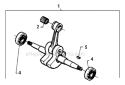 Crankshaft Diagram and Parts List for 394XP 1992-10 Husqvarna Chainsaw