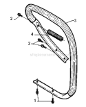 Handle Diagram and Parts List for 394XP 1992-10 Husqvarna Chainsaw
