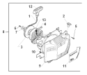 Starter Diagram and Parts List for 394XP 1996-01 Husqvarna Chainsaw