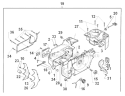 Crankcase Diagram and Parts List for 394XP 1996-01 Husqvarna Chainsaw