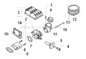 Carburetor And Air Filter Diagram and Parts List for 394XP 1998-03 Husqvarna Chainsaw