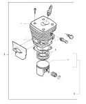 Page J Diagram and Parts List for 394XP 1998-03 Husqvarna Chainsaw