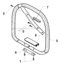 Handle Diagram and Parts List for 394XP 1998-03 Husqvarna Chainsaw