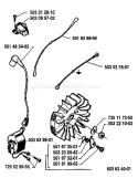 Page F Diagram and Parts List for 394 1992-01 Husqvarna Chainsaw