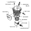 Page K Diagram and Parts List for 394 1994-01 Husqvarna Chainsaw