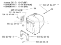 Page K Diagram and Parts List for 395EPA 395 EPA 2001-01 Husqvarna Chainsaw