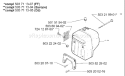 Page K Diagram and Parts List for 395 2003-10 Husqvarna Chainsaw