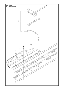 Accessories Diagram and Parts List for 226HS99S 20130500001-20180499999 Husqvarna Hedge Trimmer