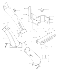 Installation Accessories Diagram and Parts List for 38IN 2010-04 Husqvarna Lawn Tractor Accessories