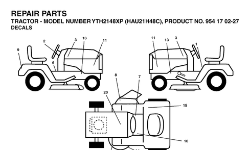 Part Location Diagram of 532190410 Husqvarna Decal