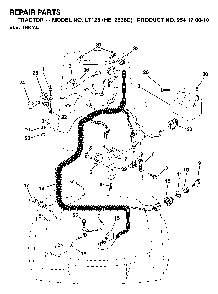 Electrical Diagram and Parts List for LT125 (HE12536D, 954170010)(1998-12) Husqvarna Lawn Tractor
