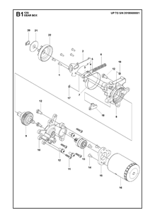 Gear Box 2 Diagram and Parts List for 120I (967098201)(2018-06) Husqvarna Chainsaw