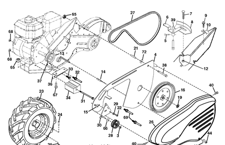 Part Location Diagram of 5839696-01 Husqvarna Wheel Assembly