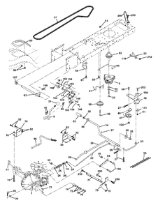 Drive Diagram and Parts List for YTH1848XP (954567260-F)(2002-11) Husqvarna Lawn Tractor