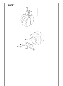 Muffler Diagram and Parts List for 372 (X-TORQ)(2010-04) Husqvarna Chainsaw