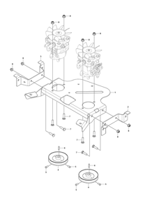 Hydraulic Pump - Motor Diagram and Parts List for V548X  Husqvarna Lawn Tractor
